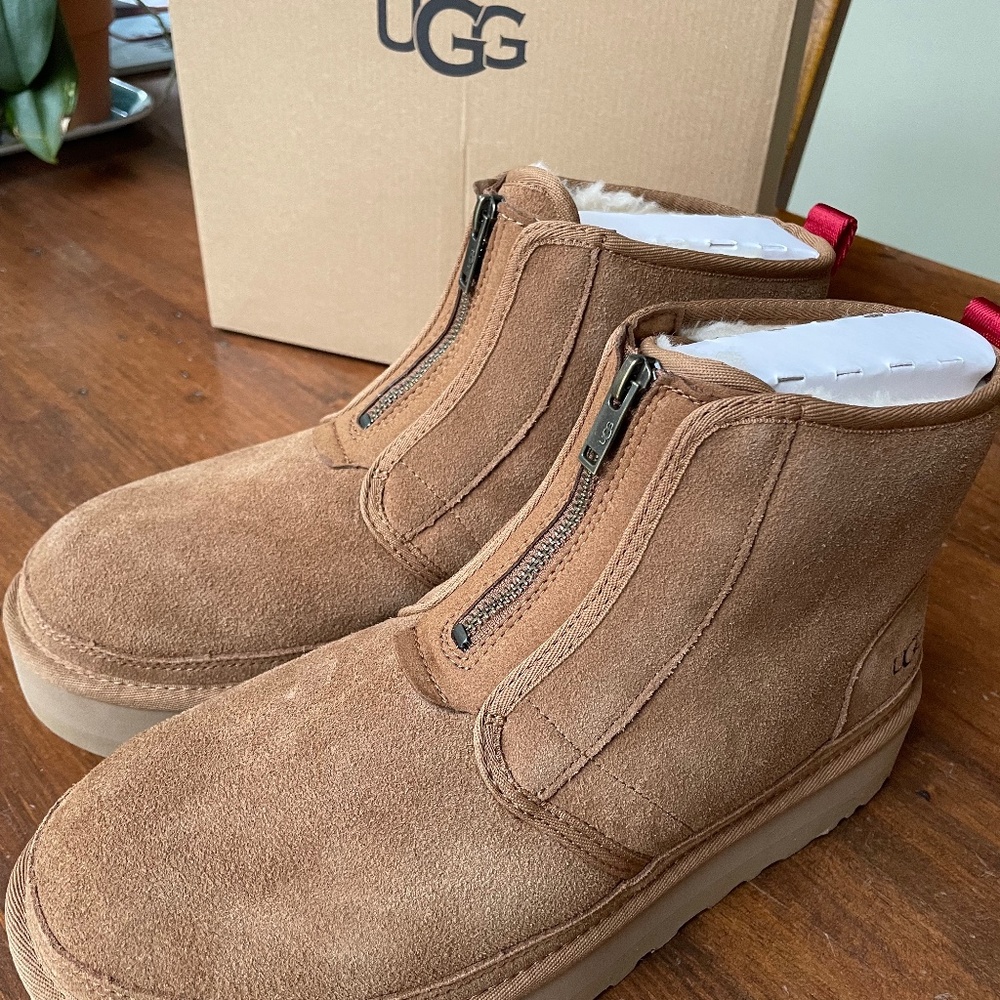 Neumel Platform Zip Suede